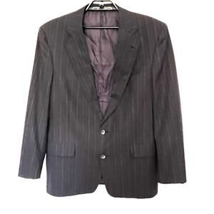 AUSTIN REED of Regent Street Baskin Mens Pin Stripe Blazer Sz 46R 2 button Gray